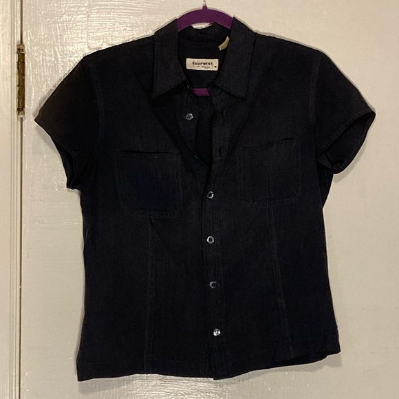 Navy EQUIPMENT Button Up - Picture 1 of 3